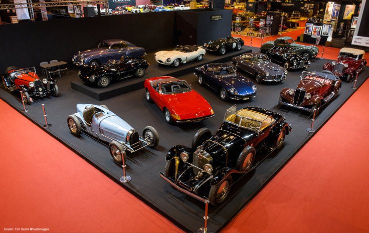 Pre-war and post-war automobiles on the 2016 stand